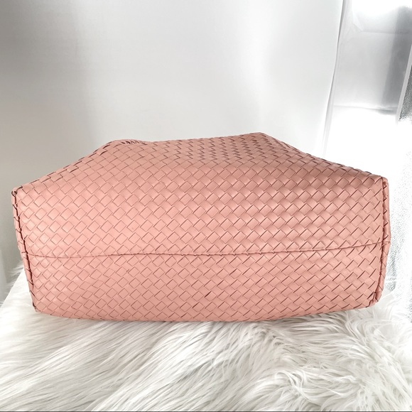 SALE TODAY Lulu Dharma Large Dusty Pink Napa Woven Vegan Leather LIKE NEW - Picture 7 of 9